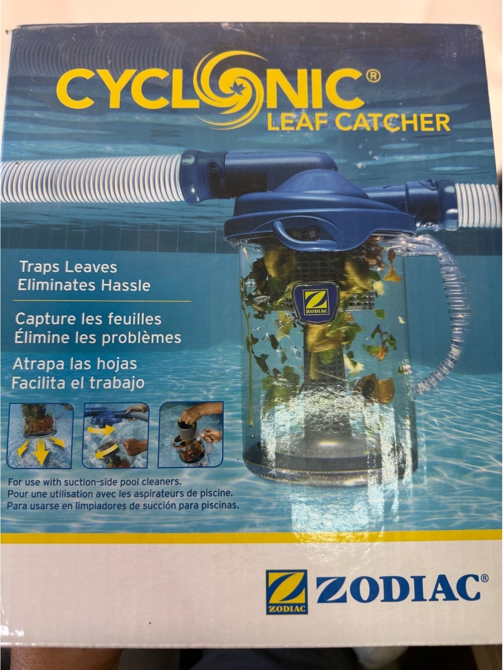 Zodiac CLC500 Cyclonic Leaf Catcher Canister Pool Cleaner w/ Adapters Open Box